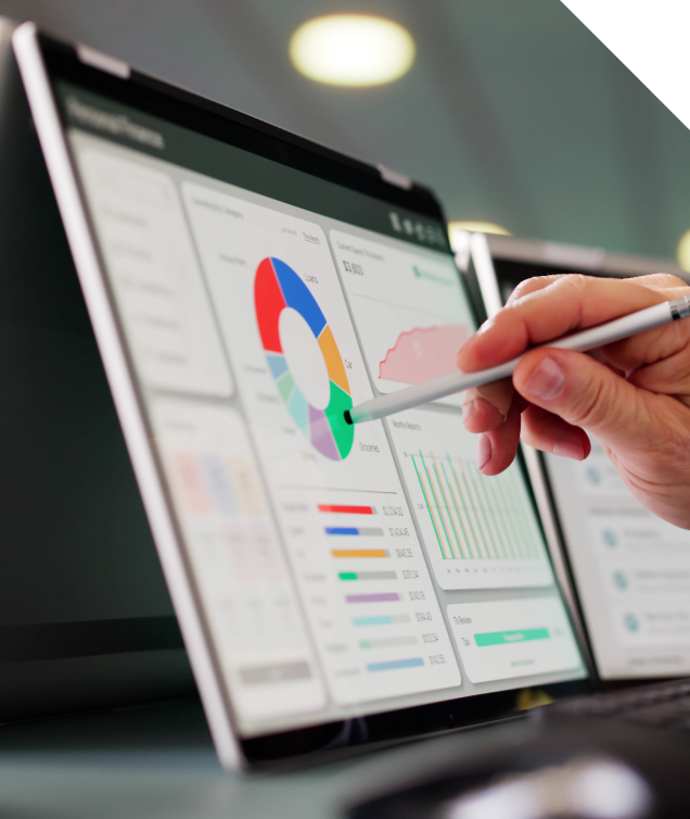 Reporting dashboard on a tablet